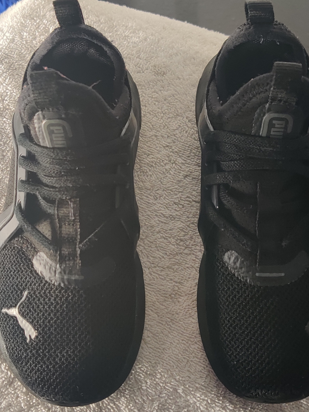 Puma Black Athletic Sneakers with Inner Size Tag